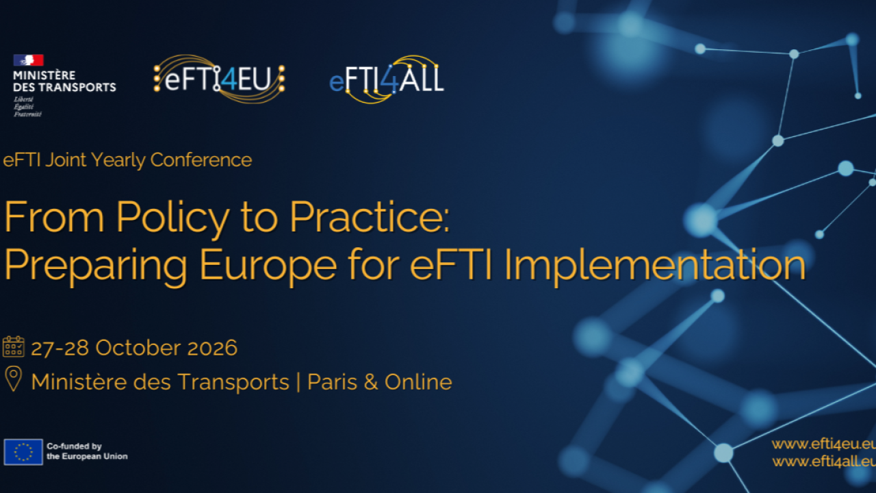 promotional image of the eFTI conference in Paris