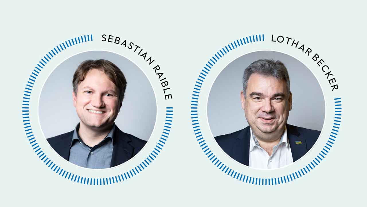 Portraits of Sebastian Raible und Lothar Becker